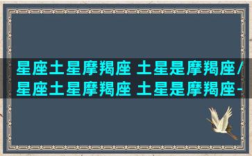 星座土星摩羯座 土星是摩羯座/星座土星摩羯座 土星是摩羯座-我的网站